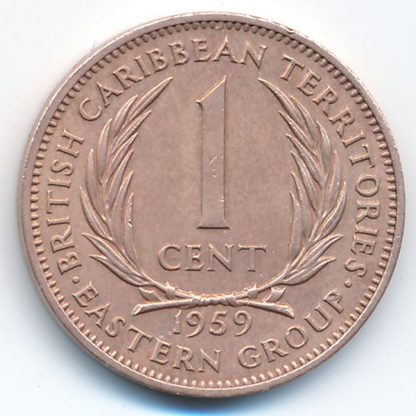 Восточные Карибы, 1 цент (1959 г.)