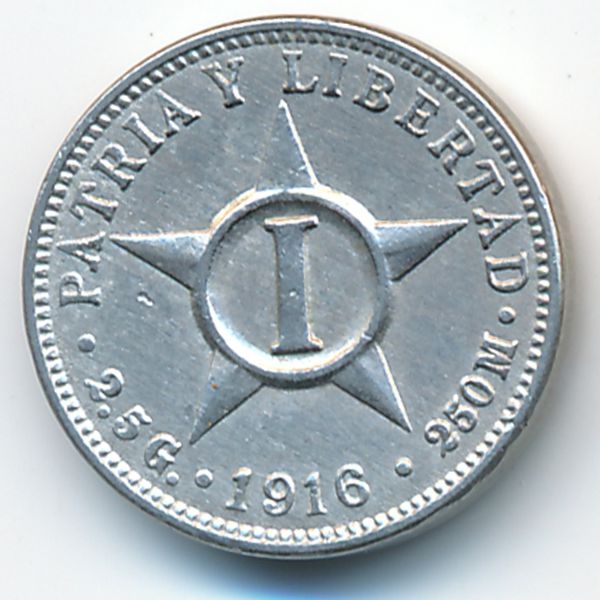 Куба, 1 сентаво (1916 г.)