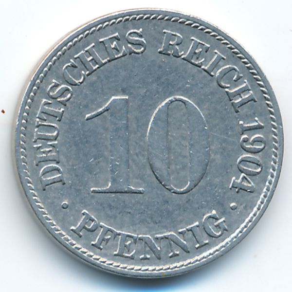 Германия, 10 пфеннигов (1904 г.)
