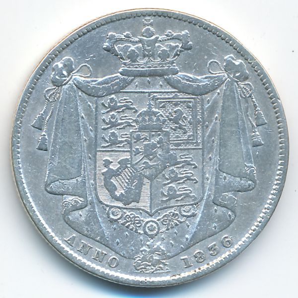 Великобритания, 1/2 кроны (1836 г.)