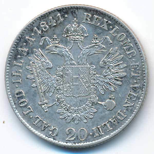 Австрия, 20 крейцеров (1841 г.)