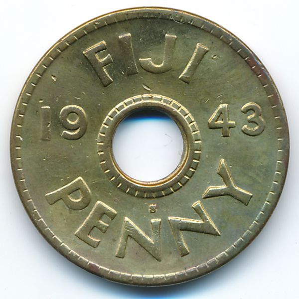 Фиджи, 1 пенни (1943 г.)