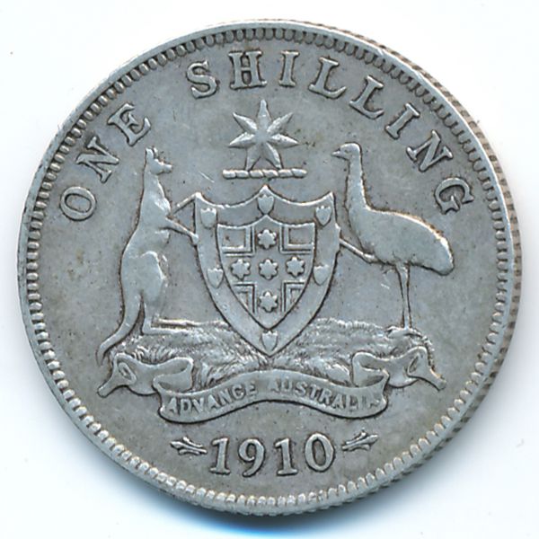 Австралия, 1 шиллинг (1910 г.)