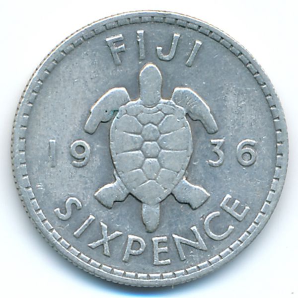 Фиджи, 6 пенсов (1936 г.)
