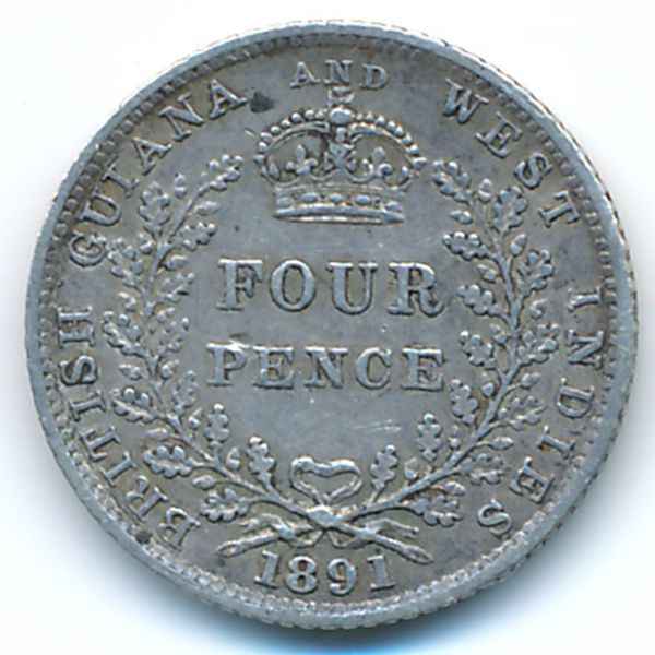 Британская Гвиана, 4 пенса (1891 г.)