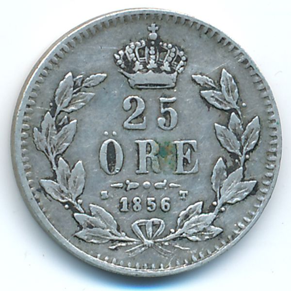 Швеция, 25 эре (1856 г.)