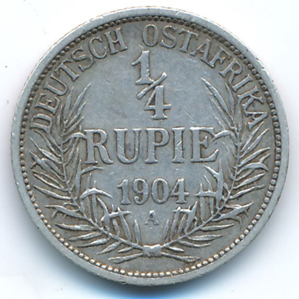 Немецкая Африка, 1/4 рупии (1904 г.)