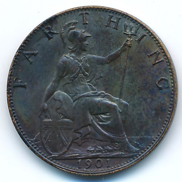 Великобритания, 1 фартинг (1901 г.)