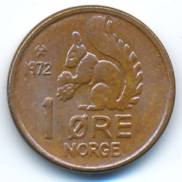 Норвегия, 1 эре (1972 г.)