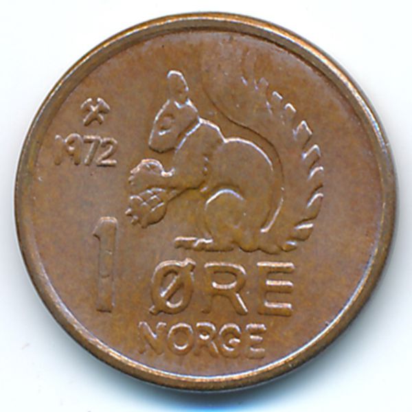 Норвегия, 1 эре (1972 г.)