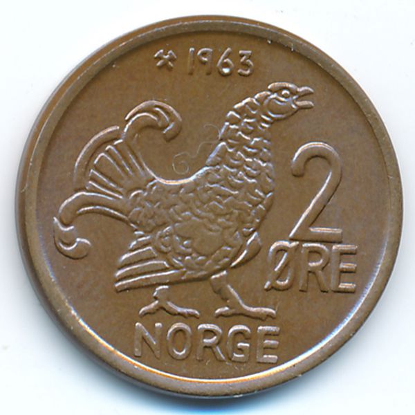 Норвегия, 2 эре (1963 г.)