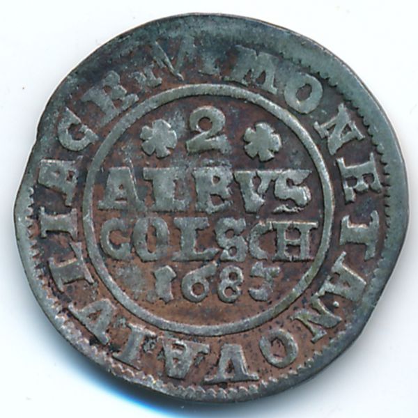 Юлих-Берг, 2 альбуса (1683 г.)