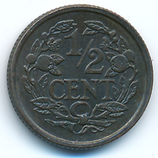 Нидерланды, 1/2 цента (1911 г.)