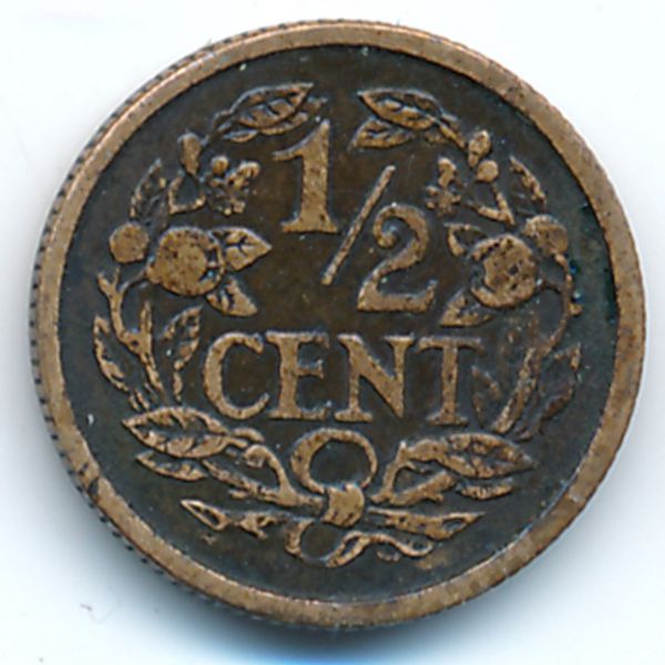 Нидерланды, 1/2 цента (1912 г.)