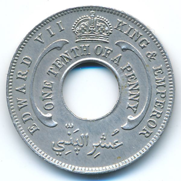 Британская Западная Африка, 1/10 пенни (1908 г.)