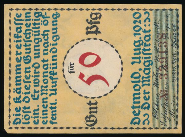 Нотгельды Германии, 50 пфеннигов (1920 г.)