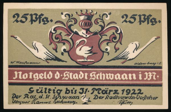 Нотгельды Германии, 25 пфеннигов (1921 г.)