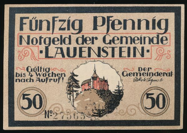 Нотгельды Германии, 50 пфеннигов (1922 г.)