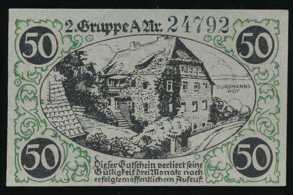 Нотгельды Германии, 50 пфеннигов (1920 г.)