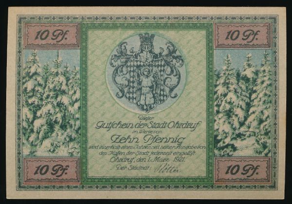 Нотгельды Германии, 10 пфеннигов (1921 г.)