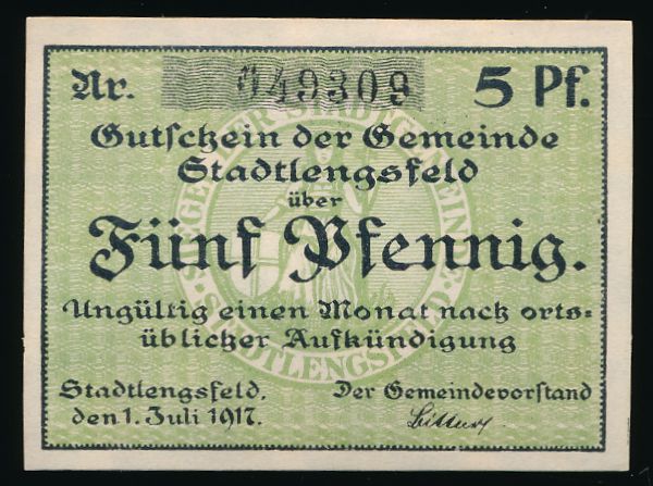 Нотгельды Германии, 5 пфеннигов (1917 г.)