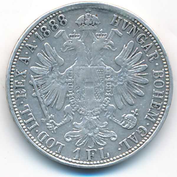Австрия, 1 флорин (1888 г.)