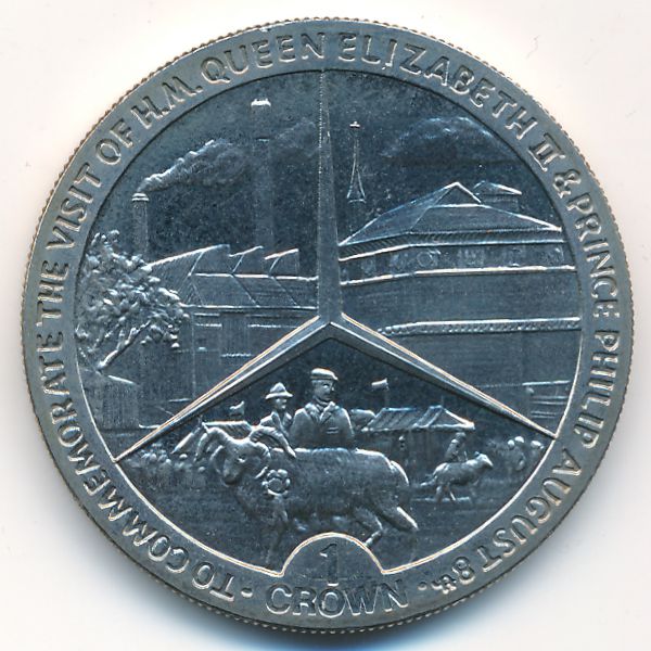 Остров Мэн, 1 крона (1989 г.)