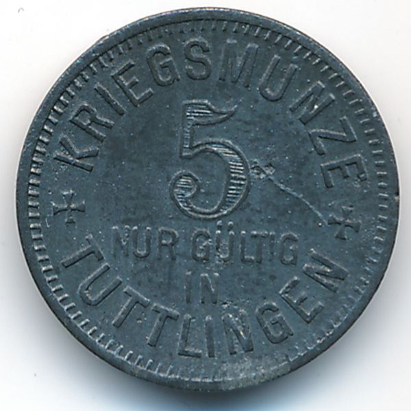 Тутлинген., 5 пфеннигов (1917 г.)