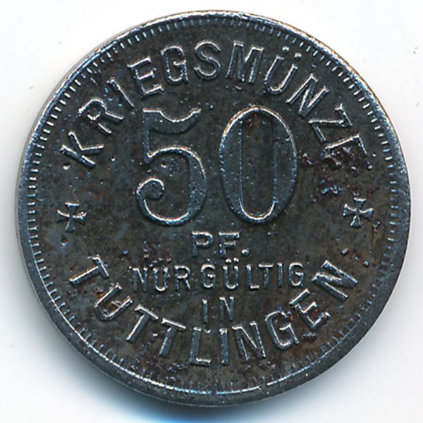 Тутлинген., 50 пфеннигов (1918 г.)