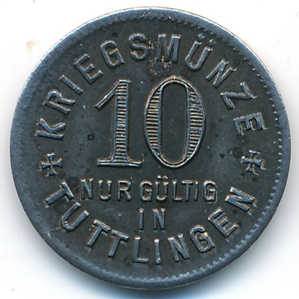 Тутлинген., 10 пфеннигов (1917 г.)