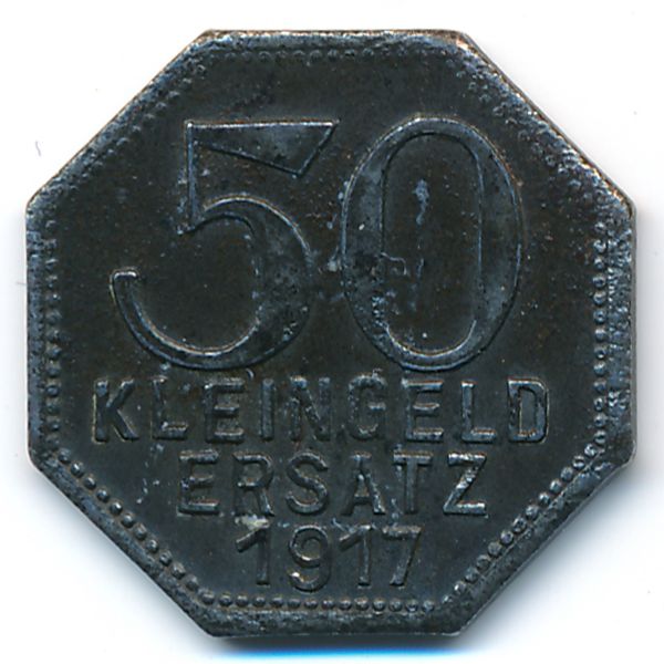 Тюбинген., 50 пфеннигов (1917 г.)