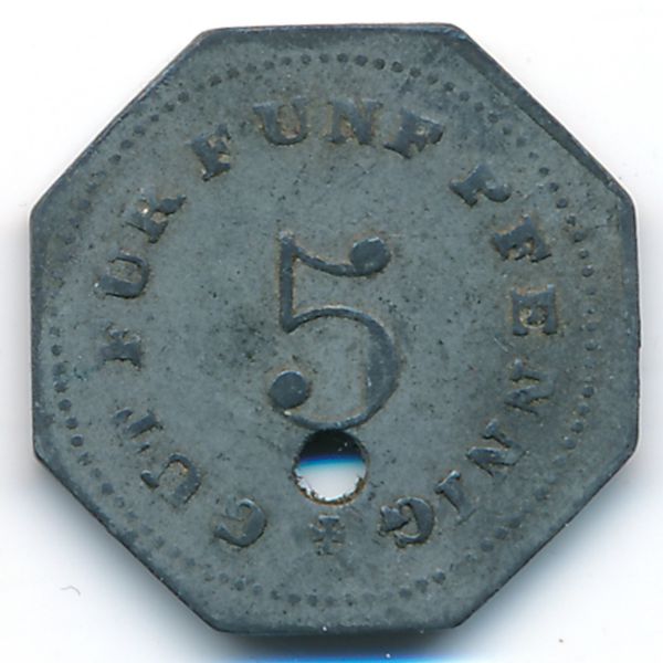 Тёльц., 5 пфеннигов (1917 г.)