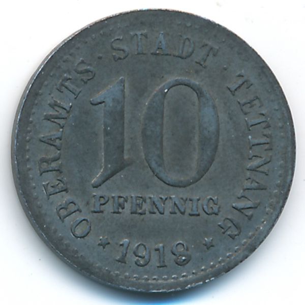 Тетнанг., 10 пфеннигов (1918 г.)