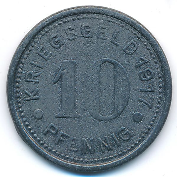 Штеркраде., 10 пфеннигов (1917 г.)