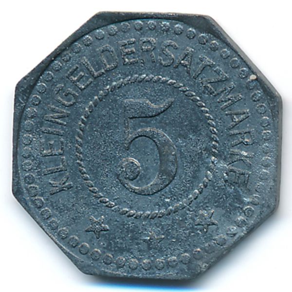 Саргемин., 5 пфеннигов (1917 г.)