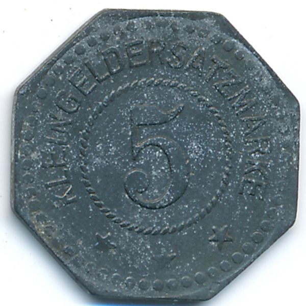Саргемин., 5 пфеннигов (1917 г.)
