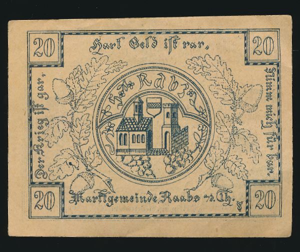 Нотгельды Австрии, 20 геллеров (1920 г.)