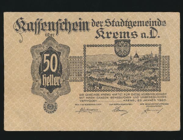 Нотгельды Австрии, 50 геллеров (1920 г.)