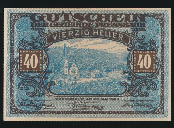 Нотгельды Австрии, 40 геллеров (1920 г.)