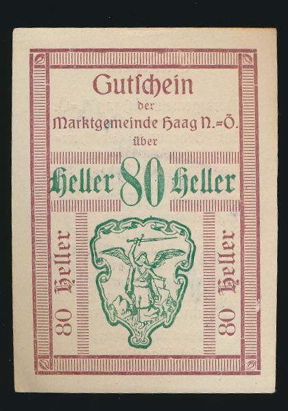 Нотгельды Австрии, 80 геллеров (1920 г.)