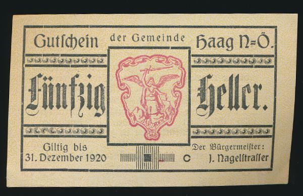 Нотгельды Австрии, 50 геллеров (1920 г.)