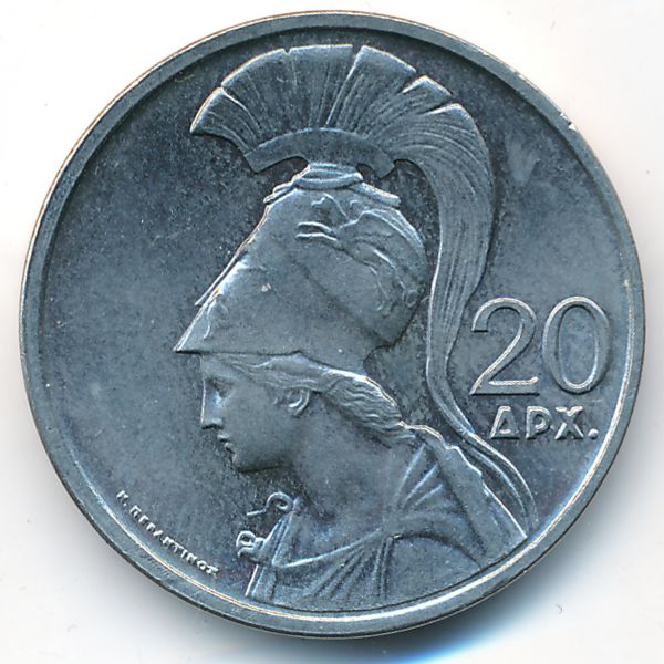 Греция, 20 драхм (1973 г.)