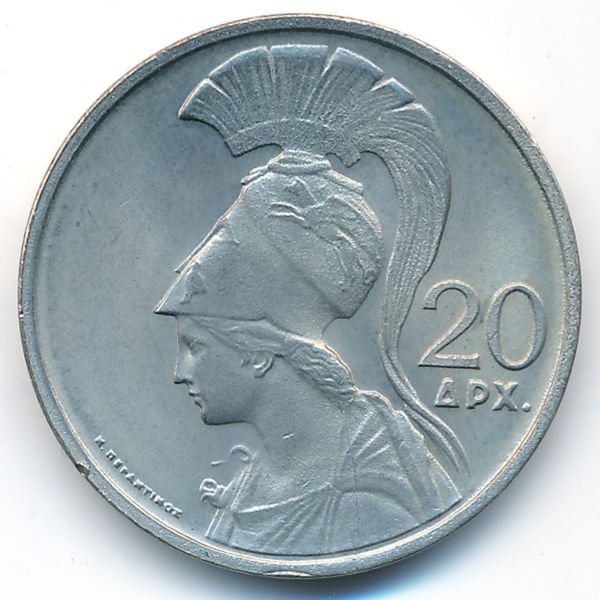 Греция, 20 драхм (1973 г.)