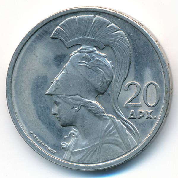 Греция, 20 драхм (1973 г.)