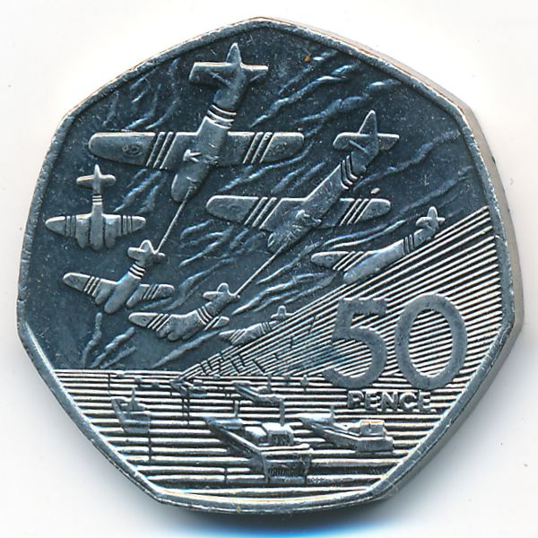Великобритания, 50 пенсов (1994 г.)