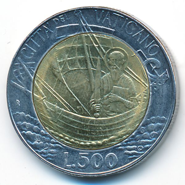 Ватикан, 500 лир (1985 г.)