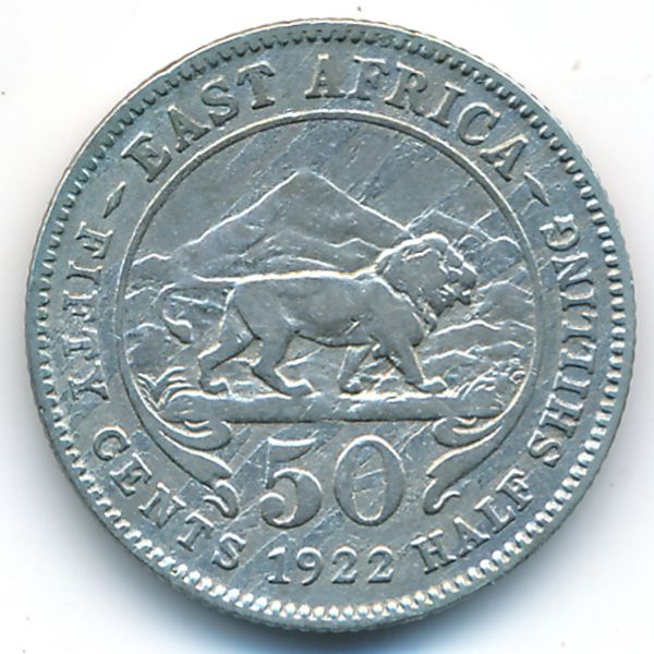 Восточная Африка, 50 центов (1922 г.)