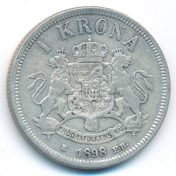 Швеция, 1 крона (1898 г.)