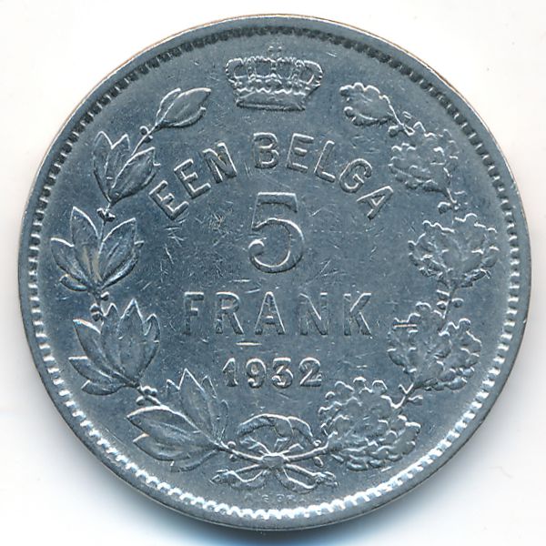 Бельгия, 5 франков (1932 г.)