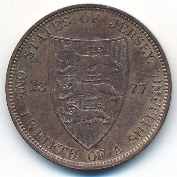 Джерси, 1/12 шиллинга (1877 г.)